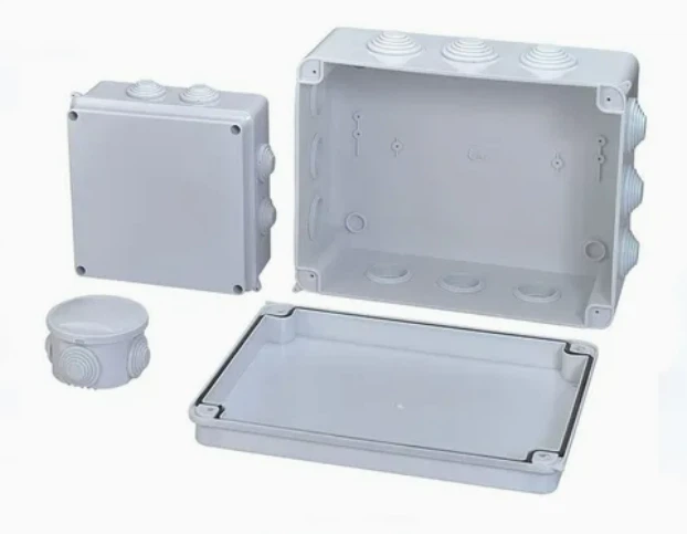 Outdoor 100X100X70mm IP65 Plastic Waterproof Junction Box ABS PC Electrical Box With Rubber Plug
